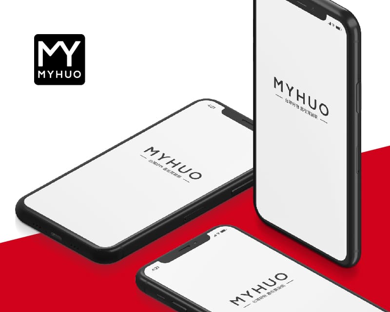 MYHUO 購物應用程式 UI介面設計、APP建置